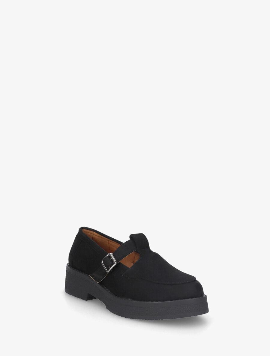 Mocassins en suédine à boucle - Noir - 2