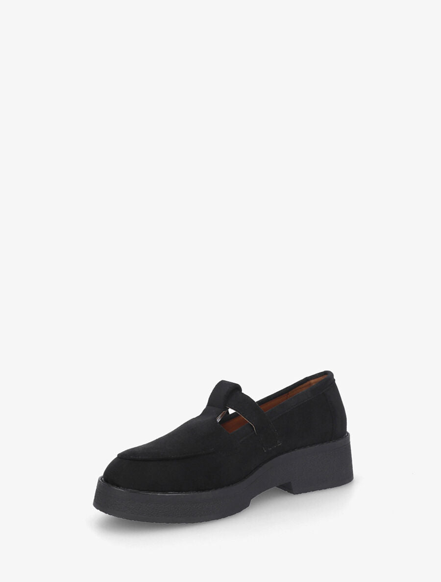 Mocassins en suédine à boucle - Noir - 3