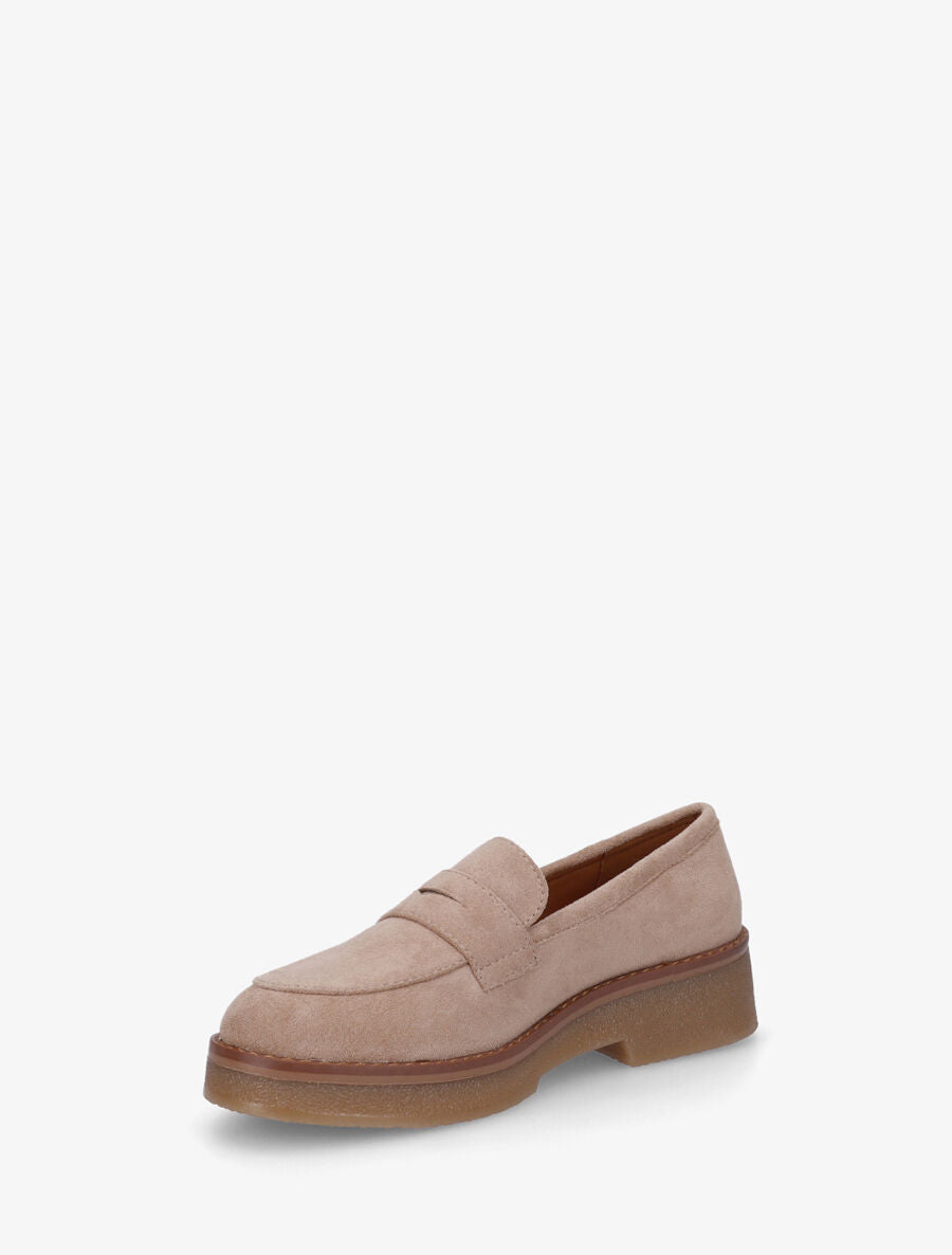 Mocassins classiques en suédine - Beige foncé - 3