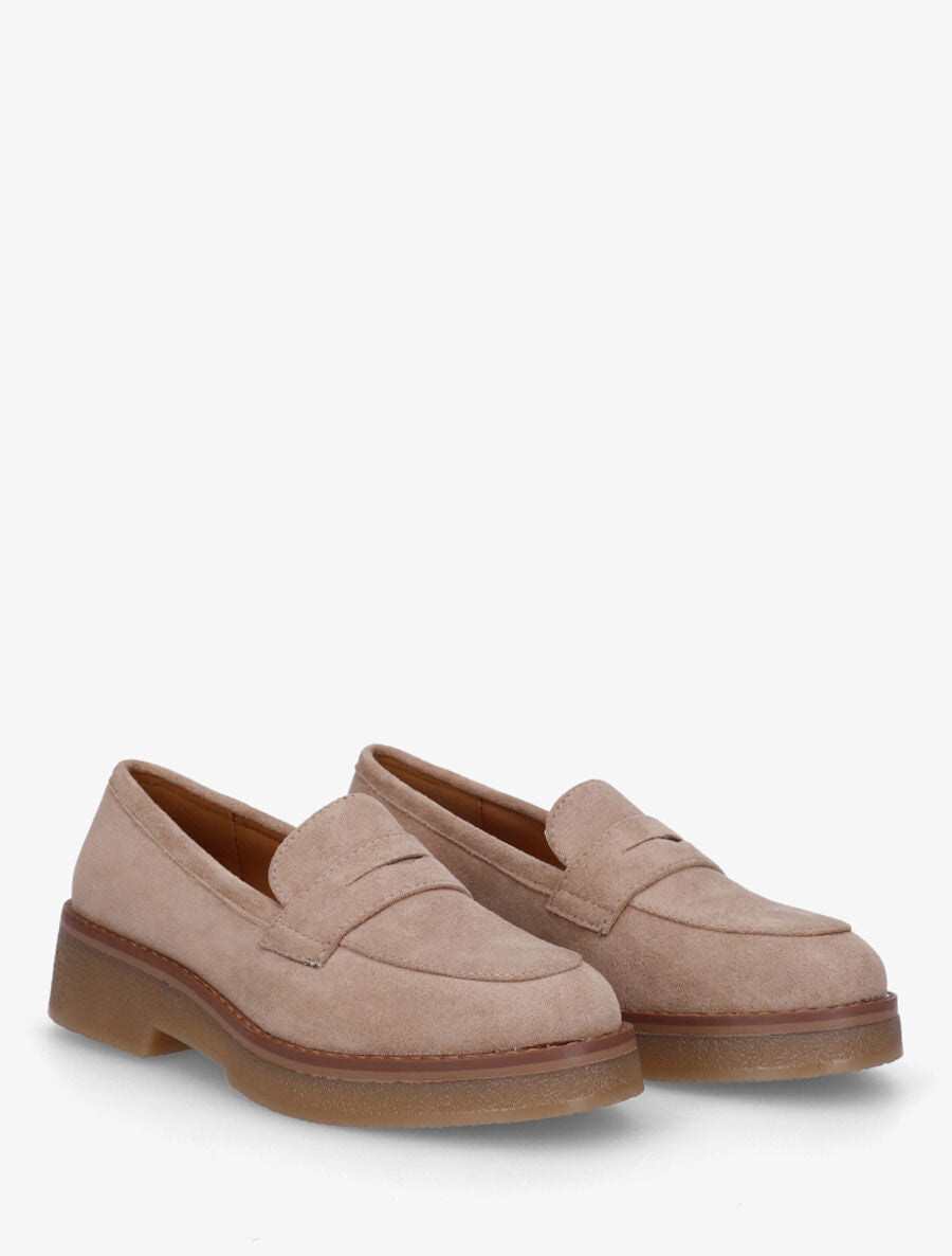 Mocassins classiques en suédine - Beige foncé - 4