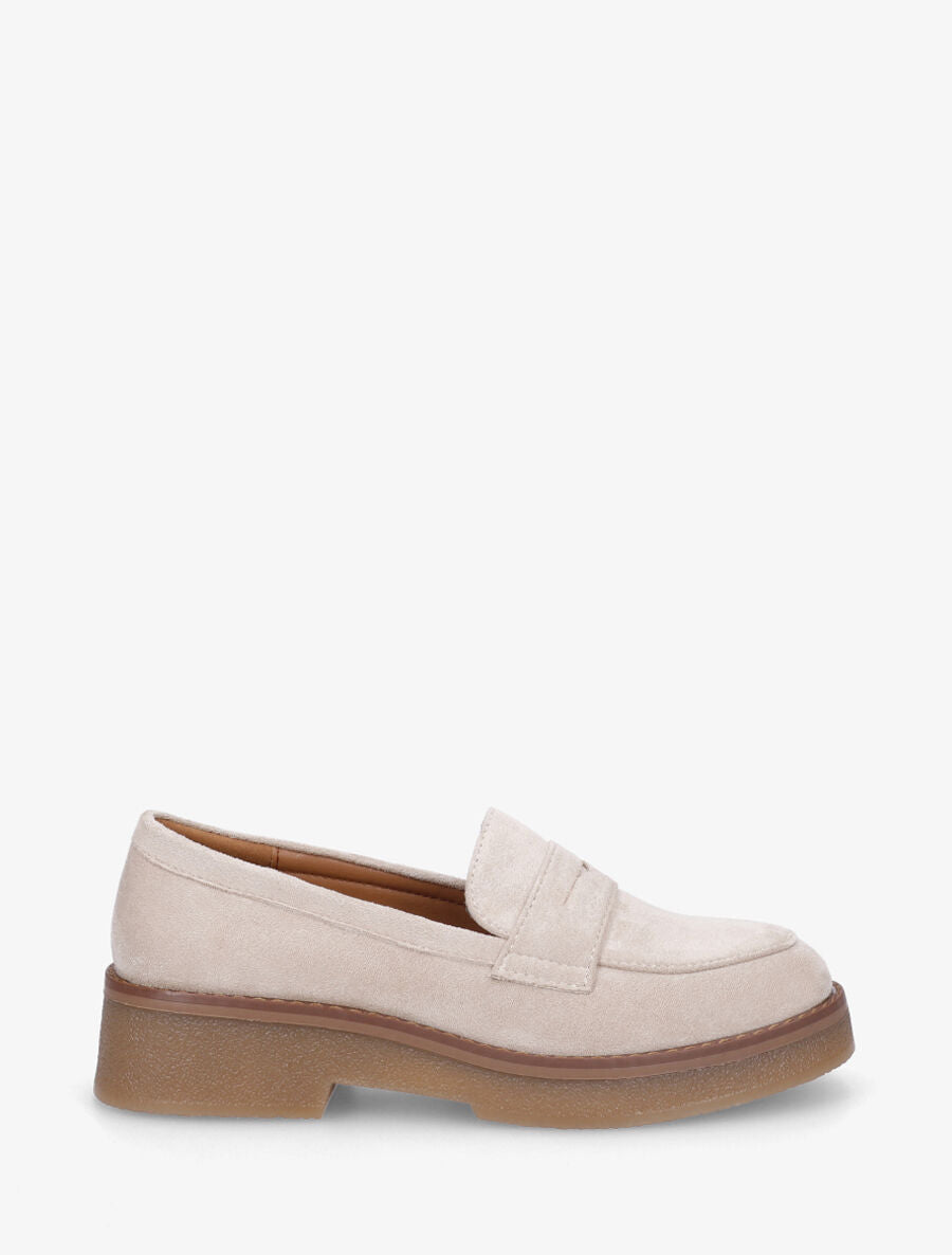 Mocassins classiques en suédine - Beige - 5