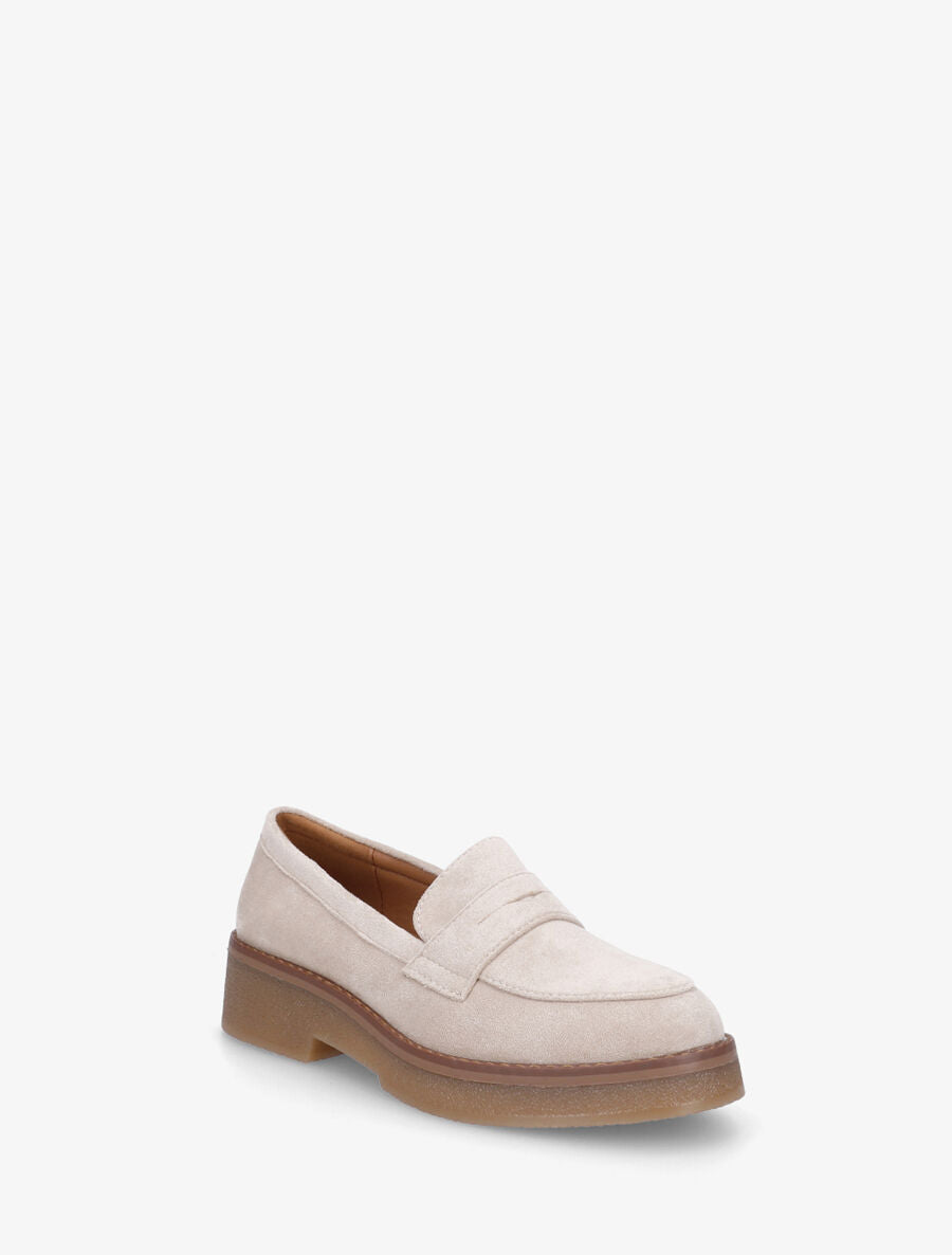 Mocassins classiques en suédine - Beige - 2