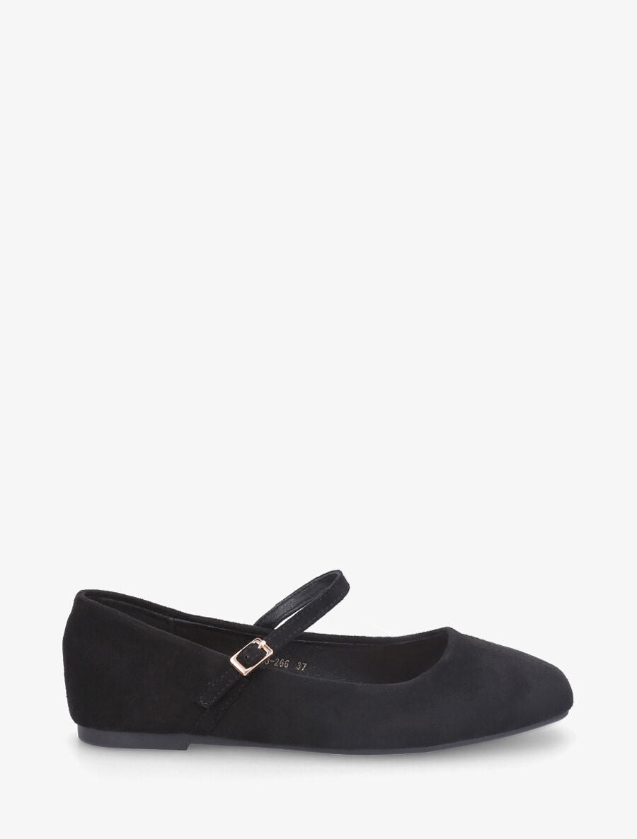 Ballerines style babies en suédine - Noir - 5