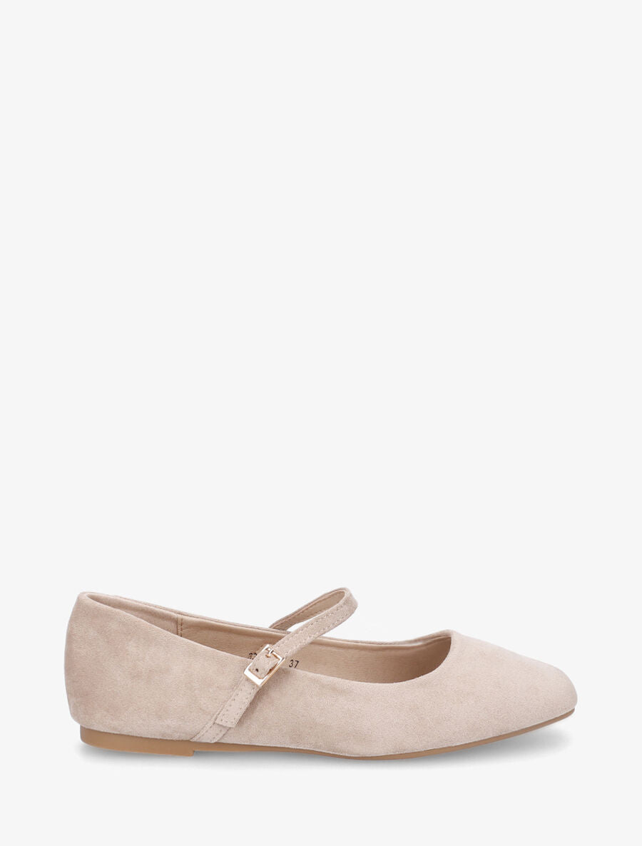 Ballerines style babies en suédine - Beige - 1