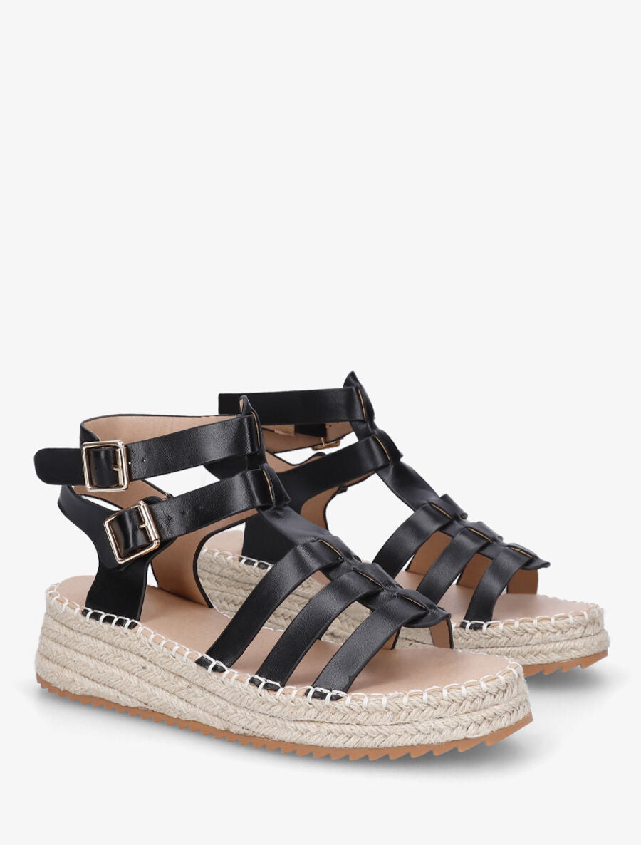 Sandales style spartiates - Noir - 4