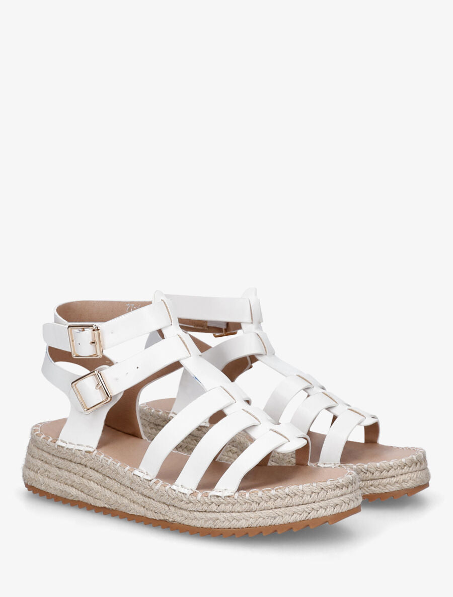 Sandales style spartiates - Blanc - 4