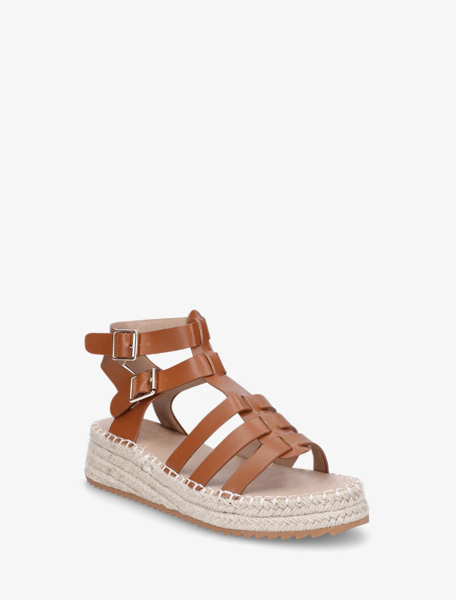 Sandales style spartiates - Camel - 2