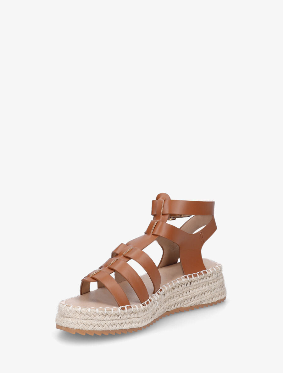 Sandales style spartiates - Camel - 3