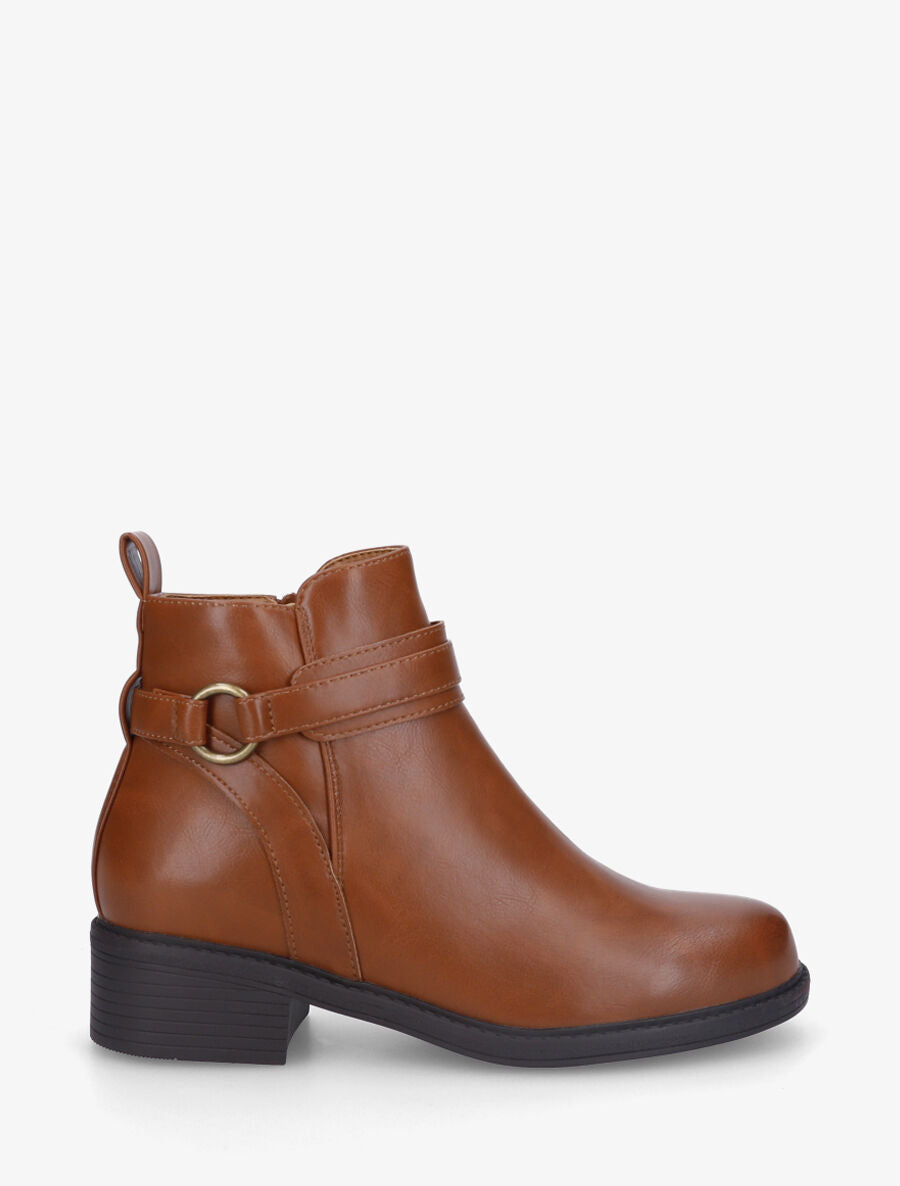 Bottes unies élastiquées - Camel