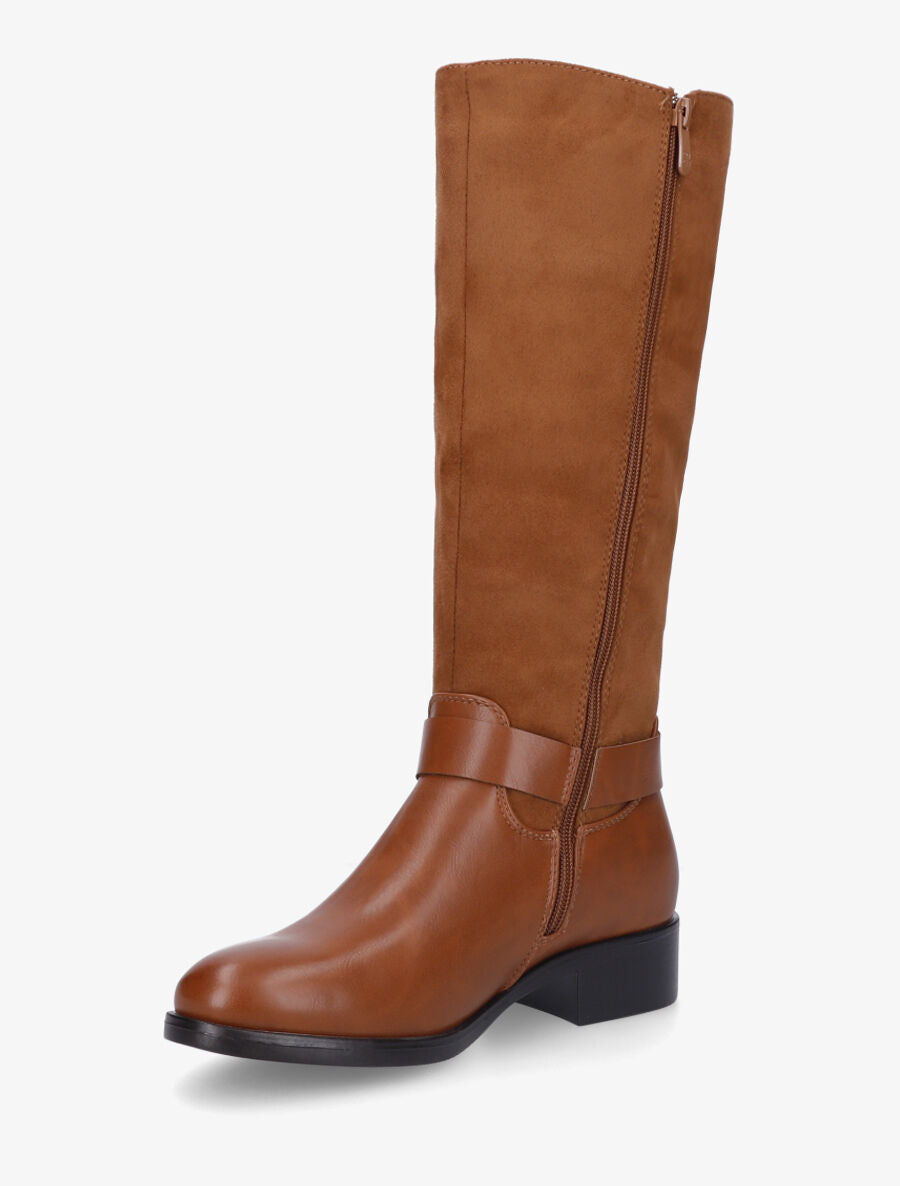Bottes bimatière à ceinturon - Camel - 3