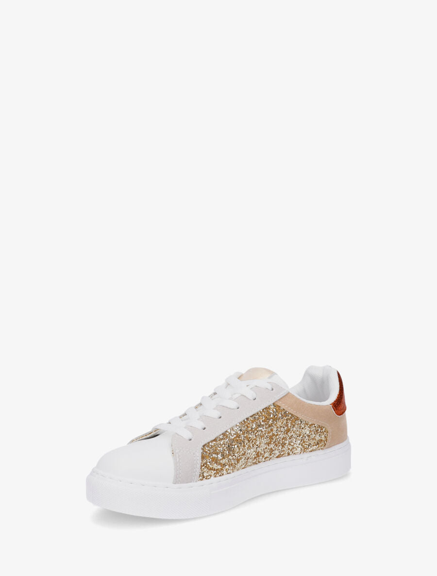 Sneakers en simili à détail étoile - Taupe - 3