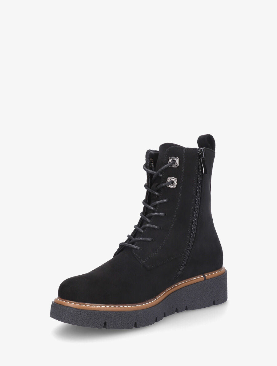 Bottines montantes en suédine - Noir - 3