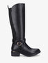 Bottes style cavalière à empiècement métal - Noir - 5