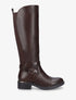 Bottes style cavalière à empiècement métal - Marron - 1