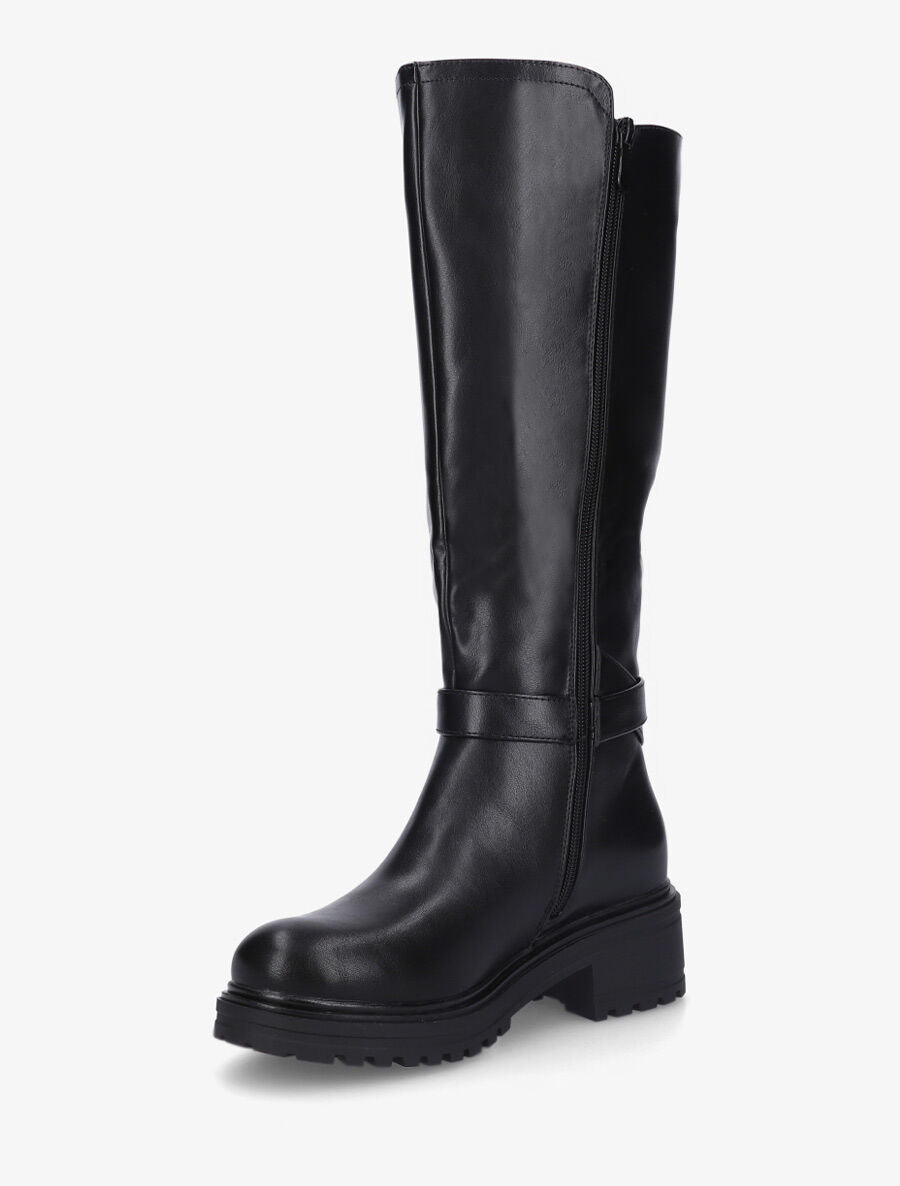 Bottes en simili à boucle style cadenas - Noir - 3