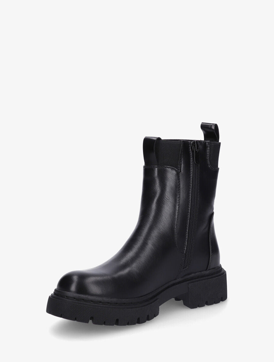 Bottines en simili style chelsea - Noir - 3
