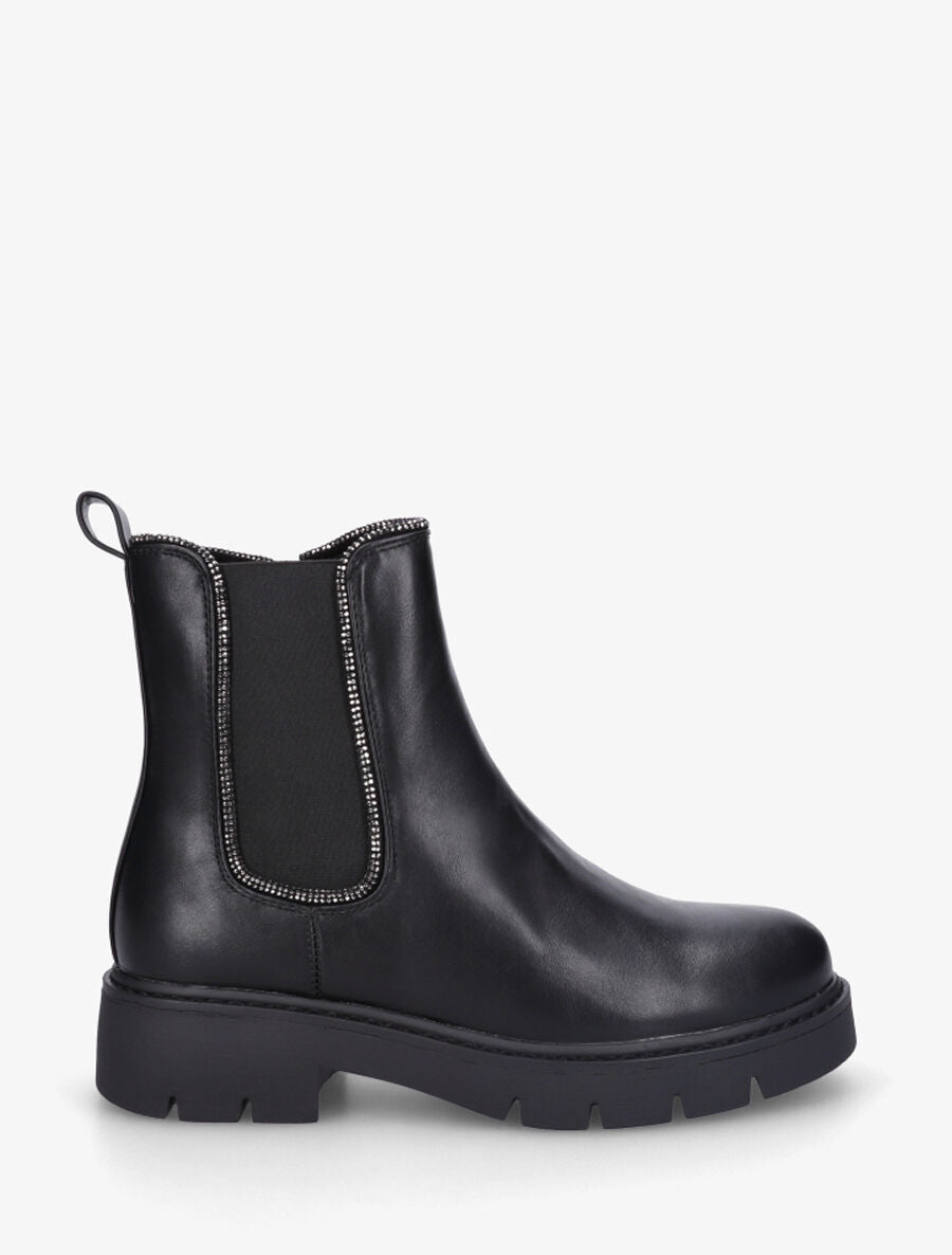 Chelsea boots à détail strass - Noir - 1