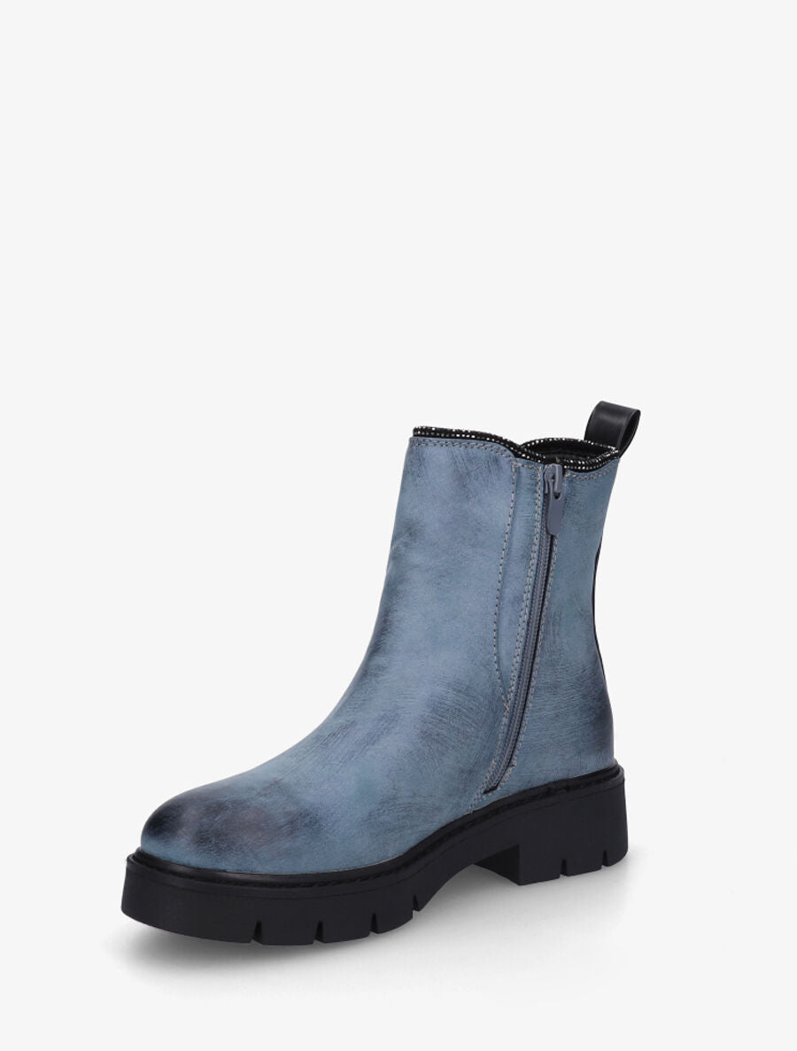 Chelsea boots à détail strass - Bleu - 3