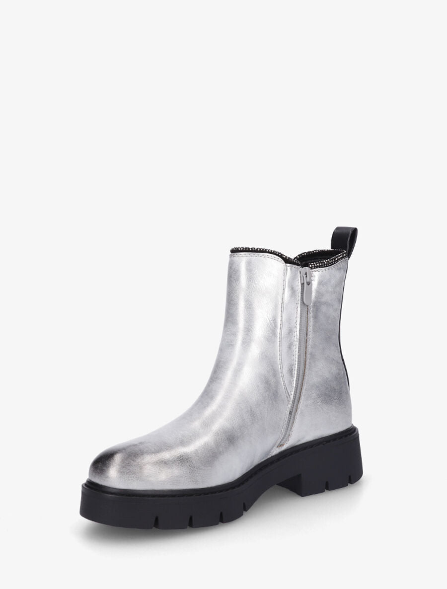 Chelsea boots à détail strass - Argent - 3