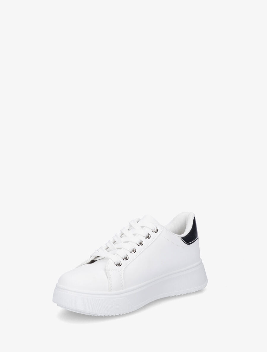 Sneakers en simili à flocage amour et coeur pailleté - Argent - 3