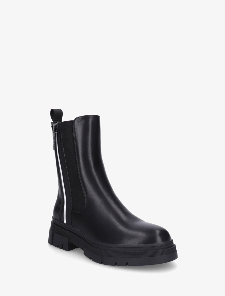 Chelsea boots à zip décoratif stylisé - Noir - 2
