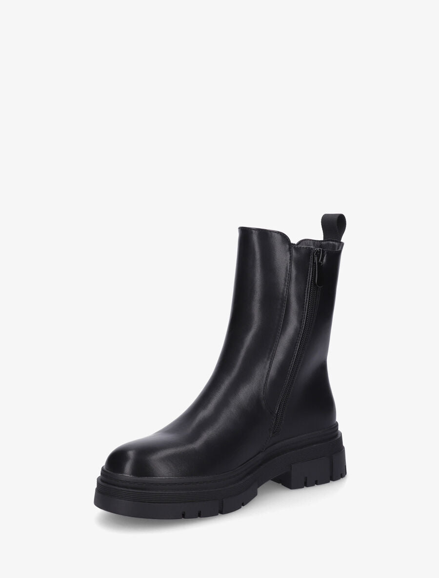 Chelsea boots à zip décoratif stylisé - Noir - 3