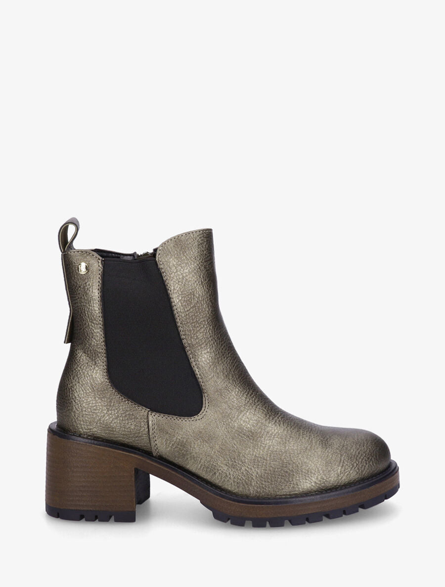 Bottines unies style chelsea - Kaki - 5