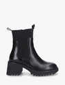 Bottines Femme Talon Bloc 10cm – Cuir Imperméable, Fermeture éclair Arrière – Confortables Et Tendance Pour Sorties & Bureau - 9
