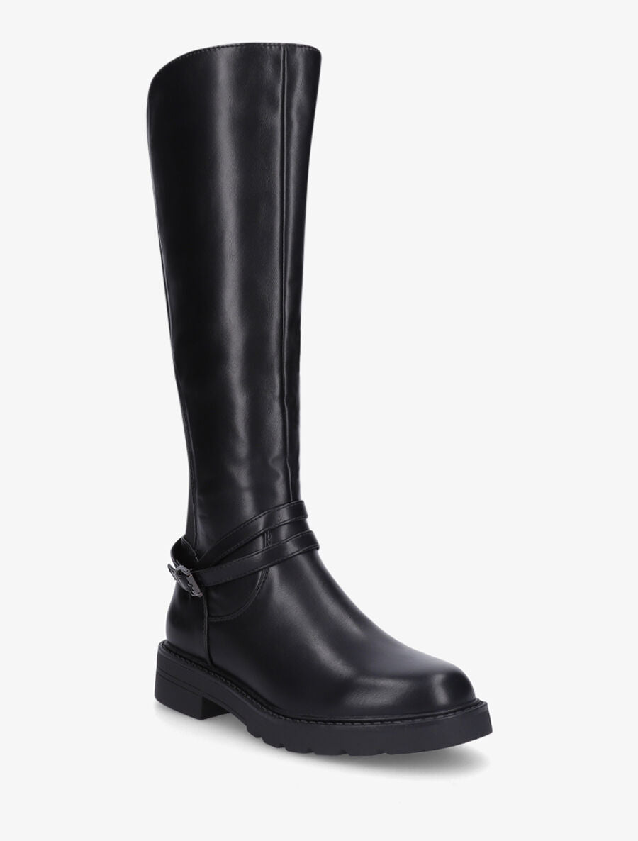 Bottes style cavalière à boucle - Noir - 2