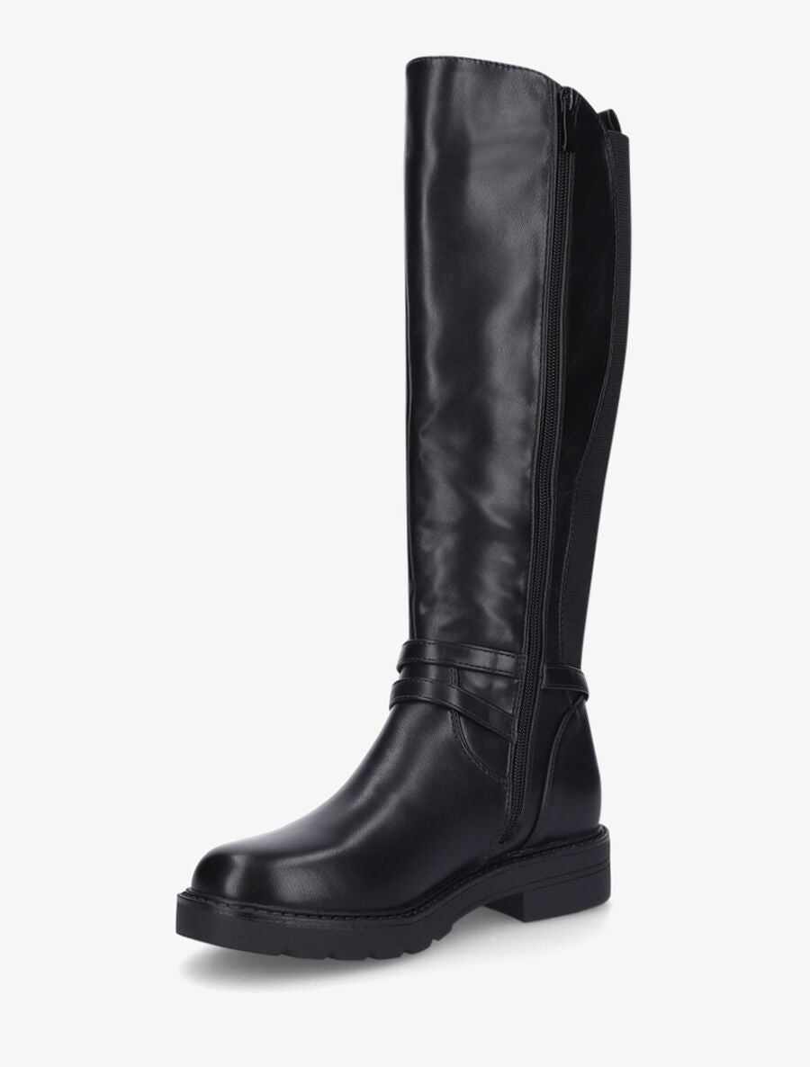 Bottes style cavalière à boucle - Noir - 3