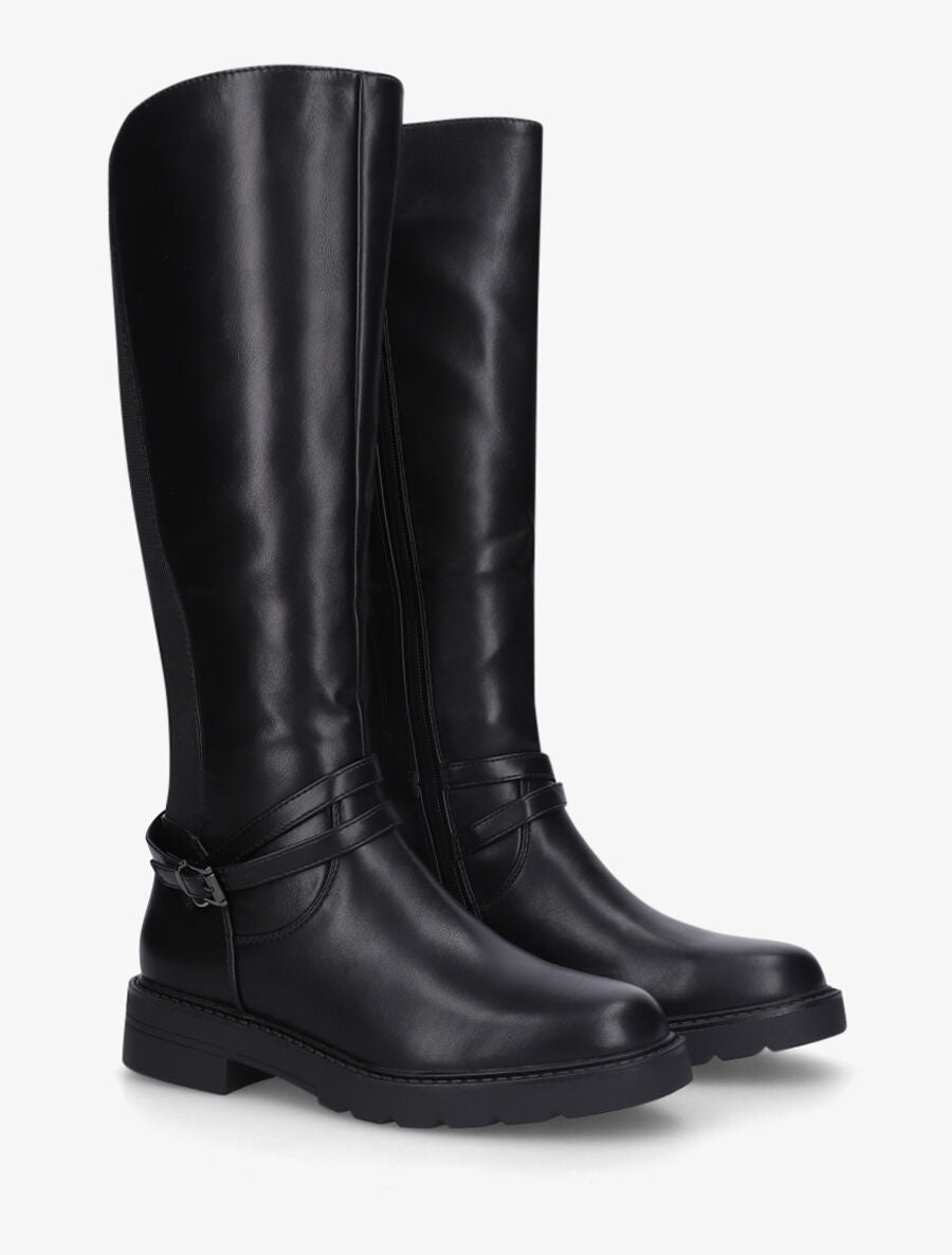 Bottes style cavalière à boucle - Noir - 4