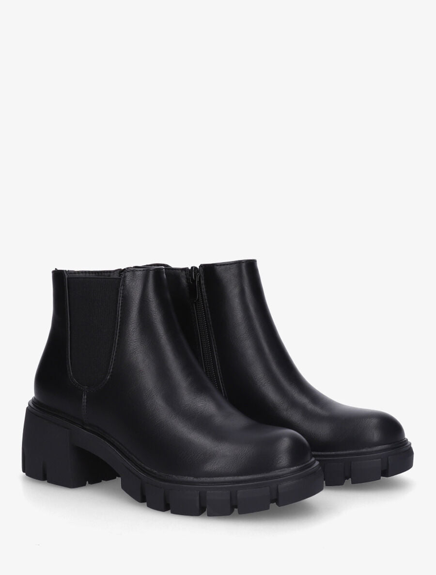 Low boots unies style chelsea - Noir - 4