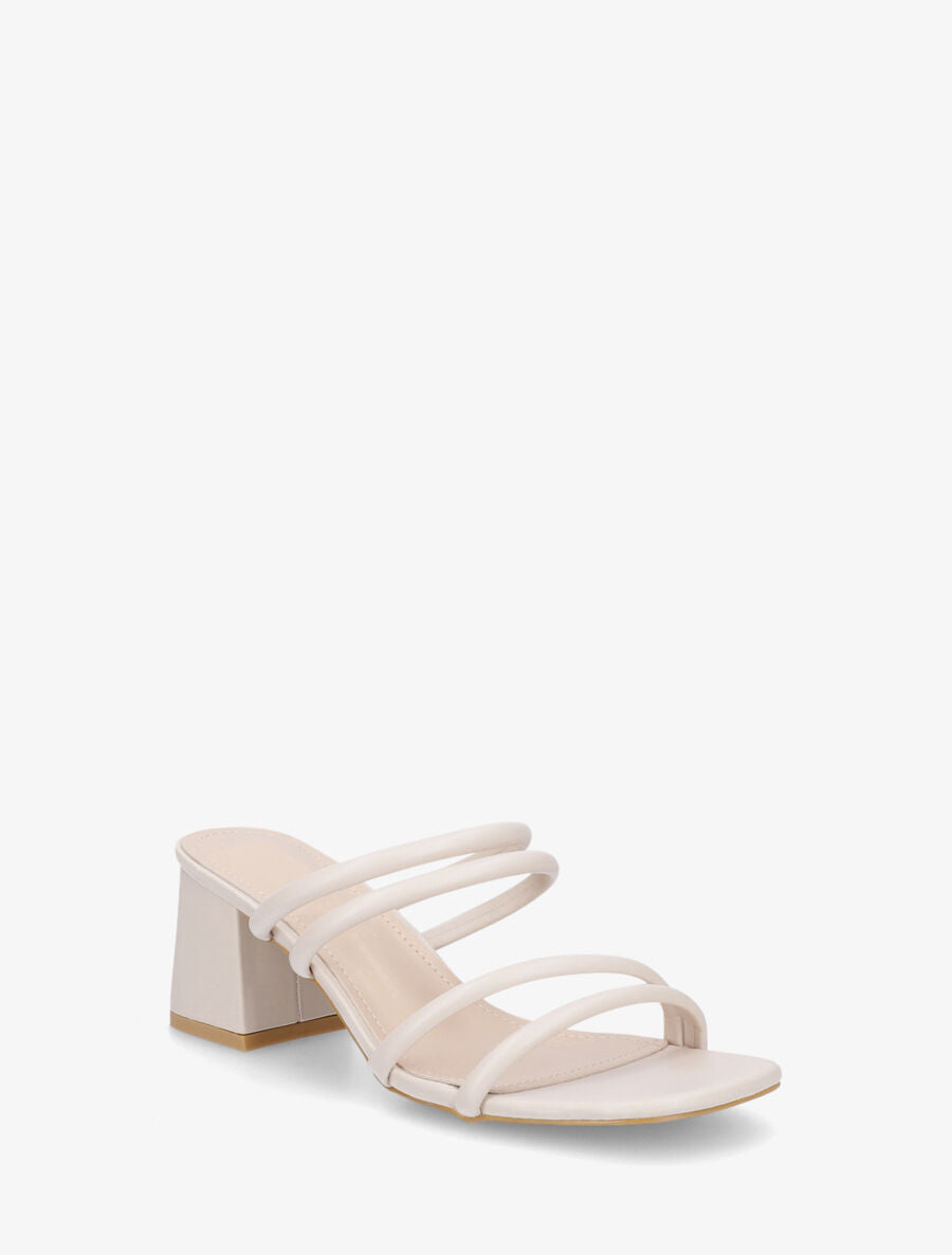Mules à talon et multibrides - Beige - 2