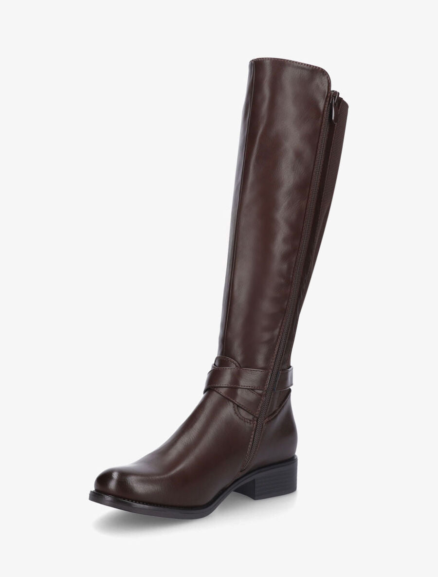 Bottes unies élastiquées - Chocolat - 3