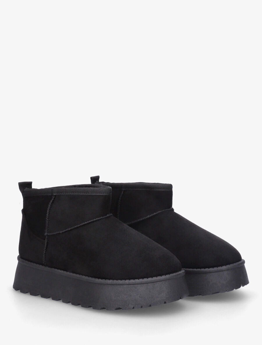 Bottines basses à interieur fourré - Noir - 4