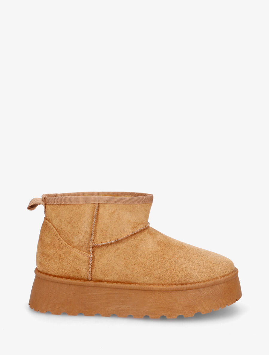 Bottines basses à interieur fourré - Camel - 1