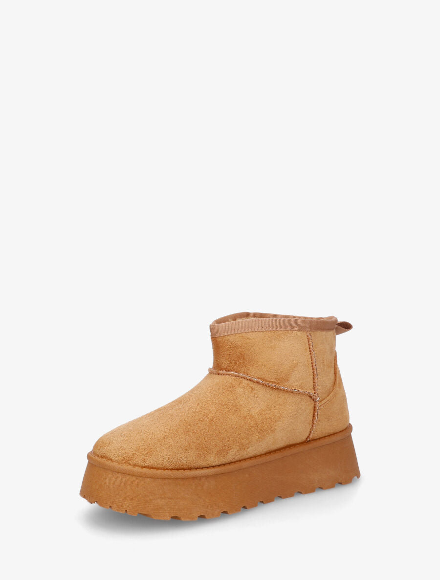 Bottines basses à interieur fourré - Camel - 3