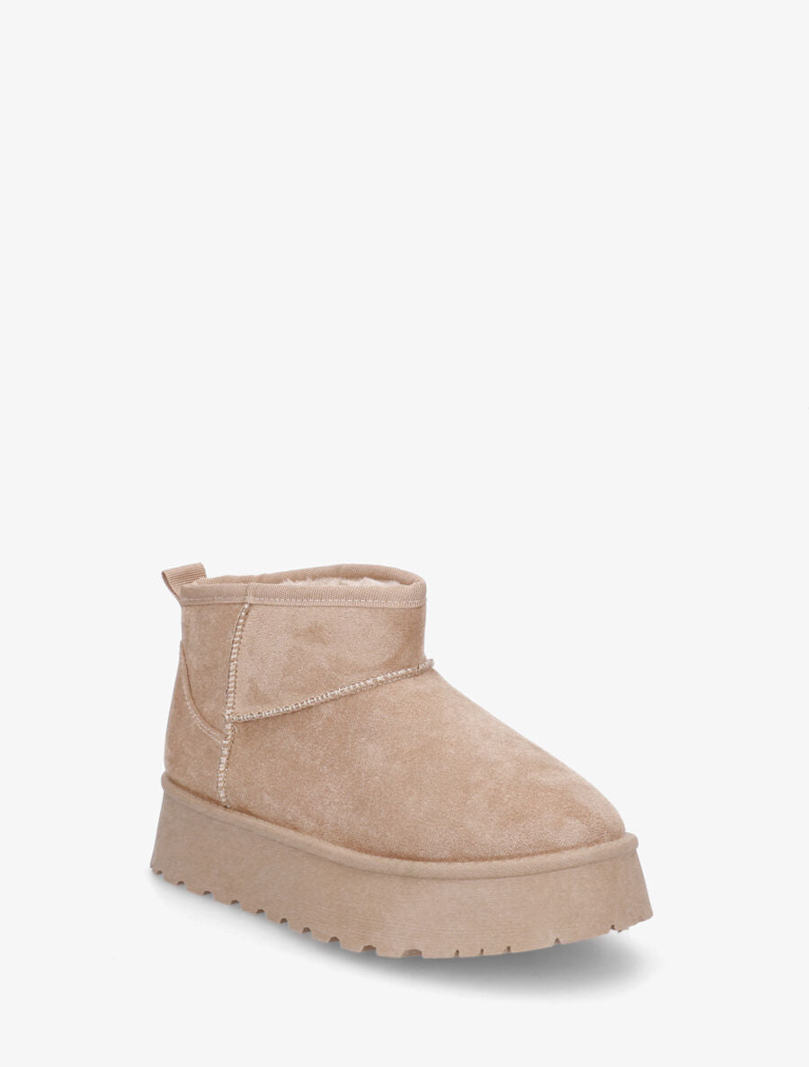 Bottines basses à interieur fourré - Taupe - 2