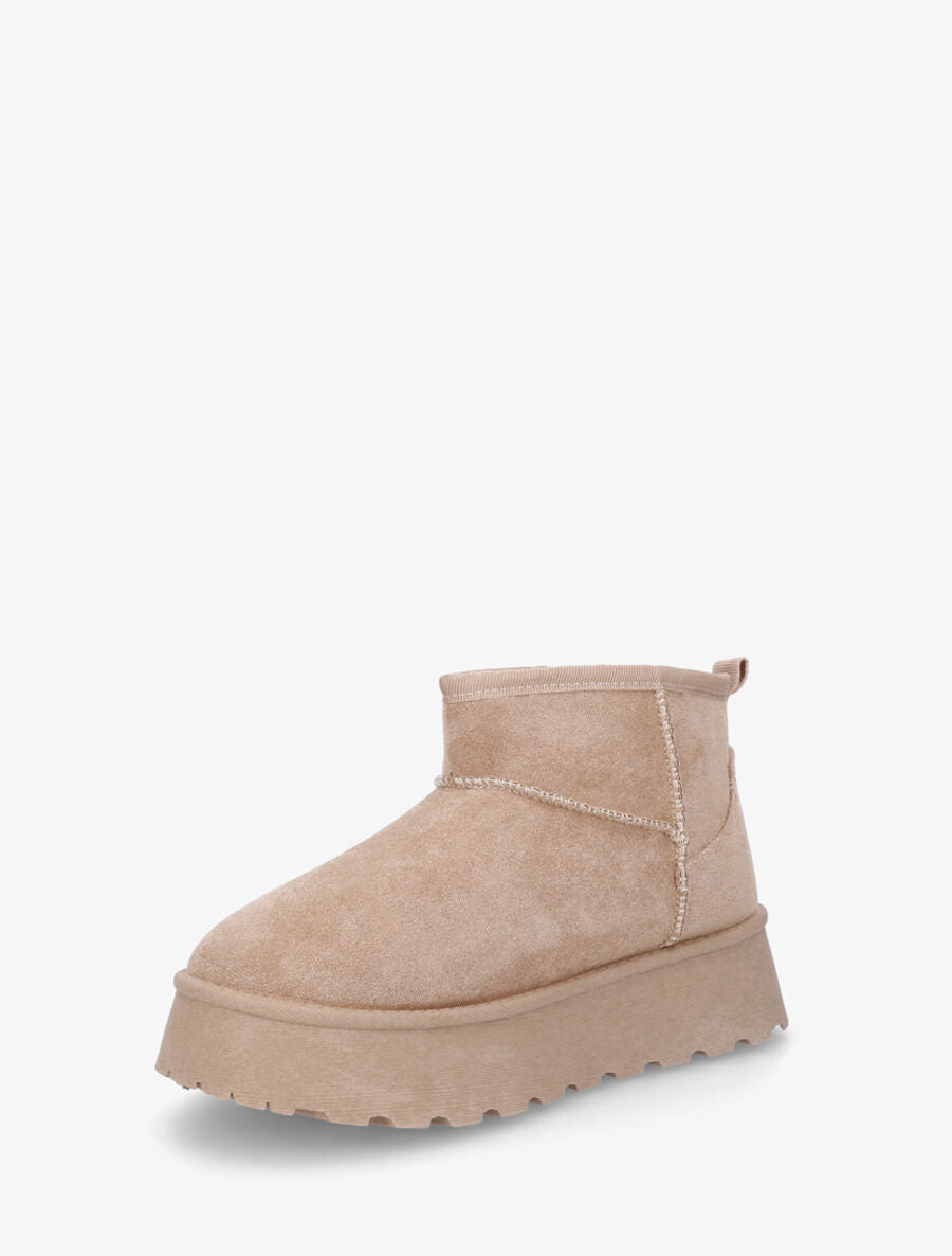 Bottines basses à interieur fourré - Taupe - 3