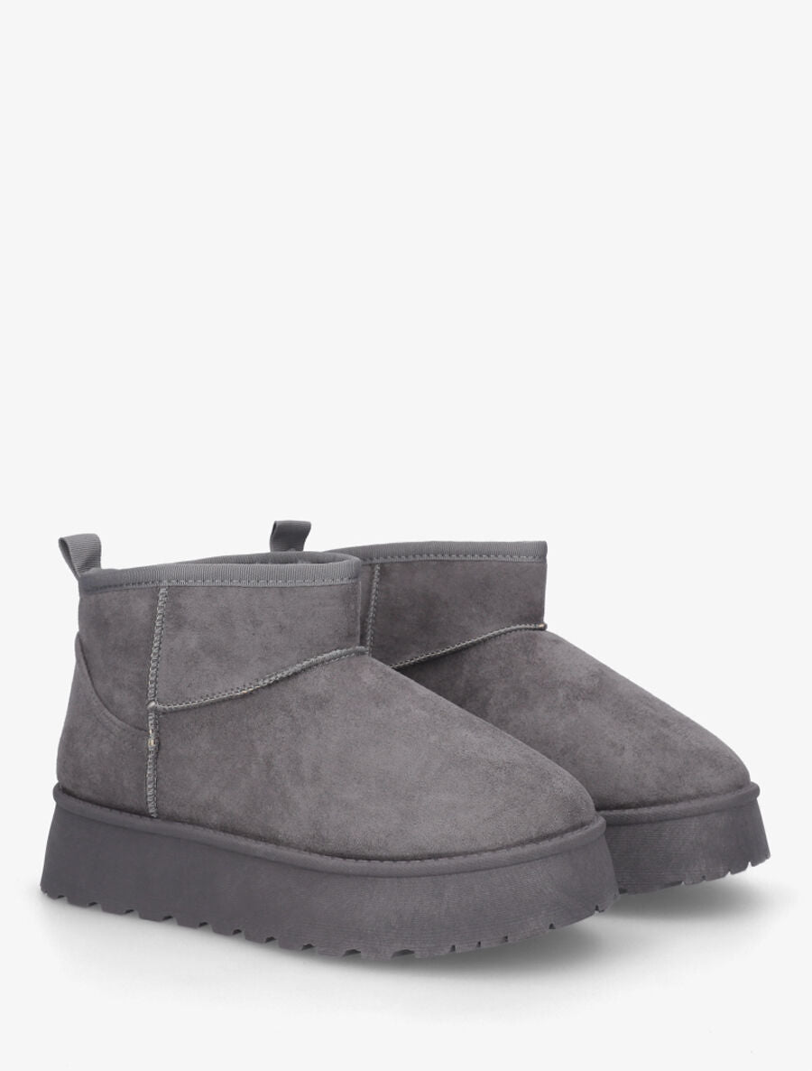 Bottines basses à interieur fourré - Gris - 4