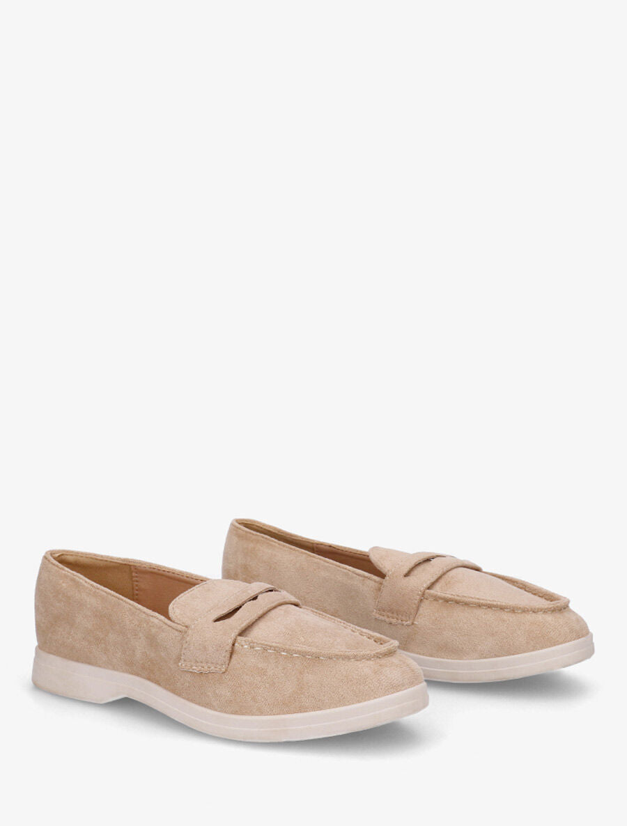 Mocassins en suédine - Taupe - 4