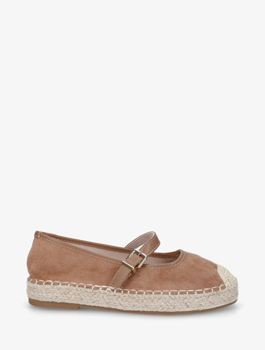 Espadrilles plates en suédine - Camel - 1