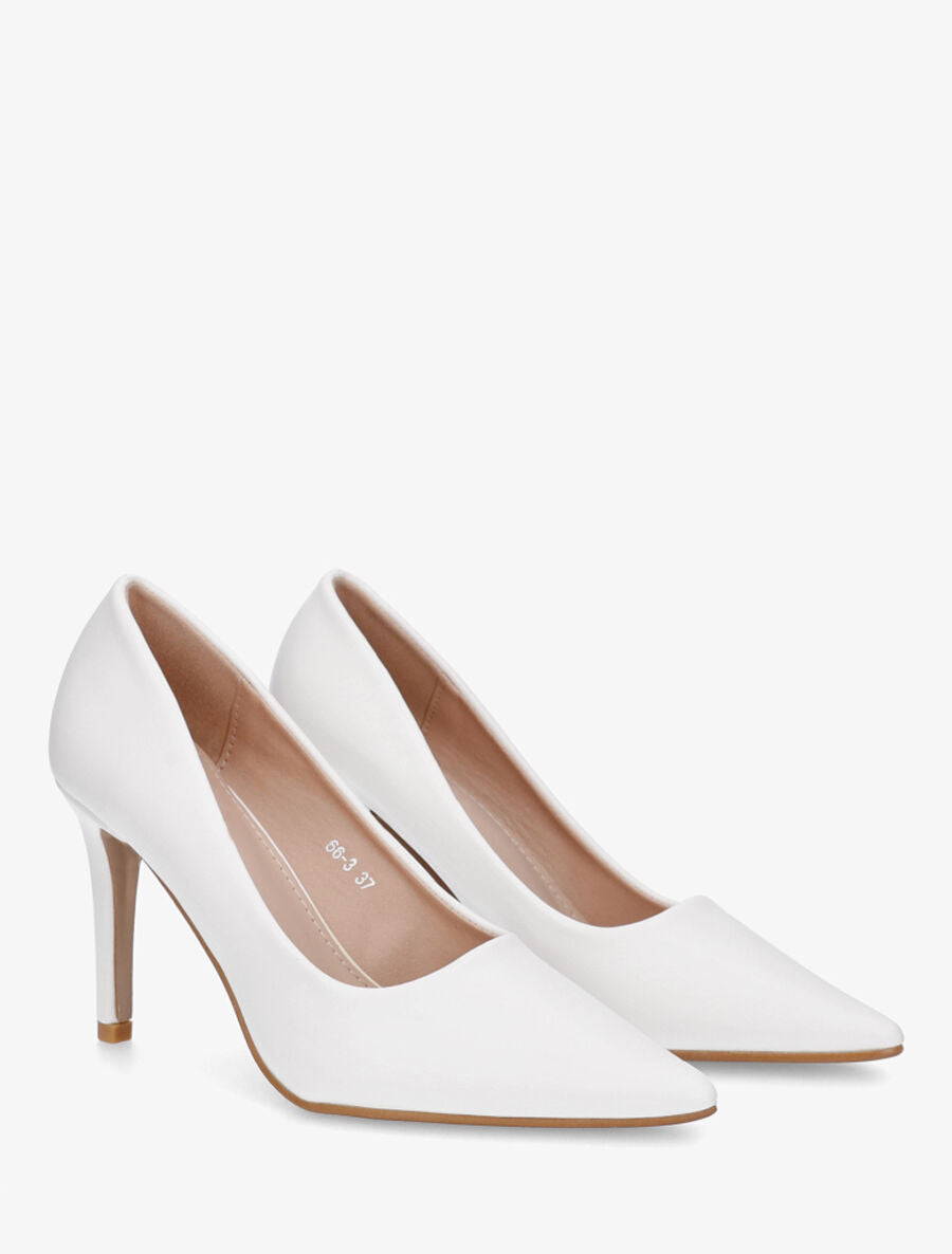 Escarpins classiques à talon aiguille - Blanc - 4