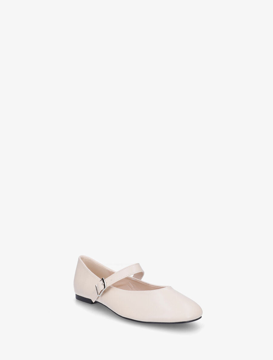 Ballerines en simili à bride - Beige - 2