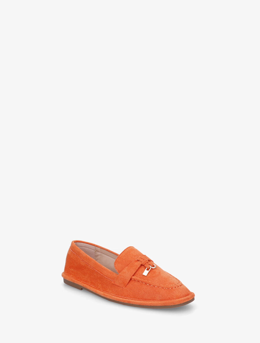 Mocassins en suédine à semelle plate - Orange - 2