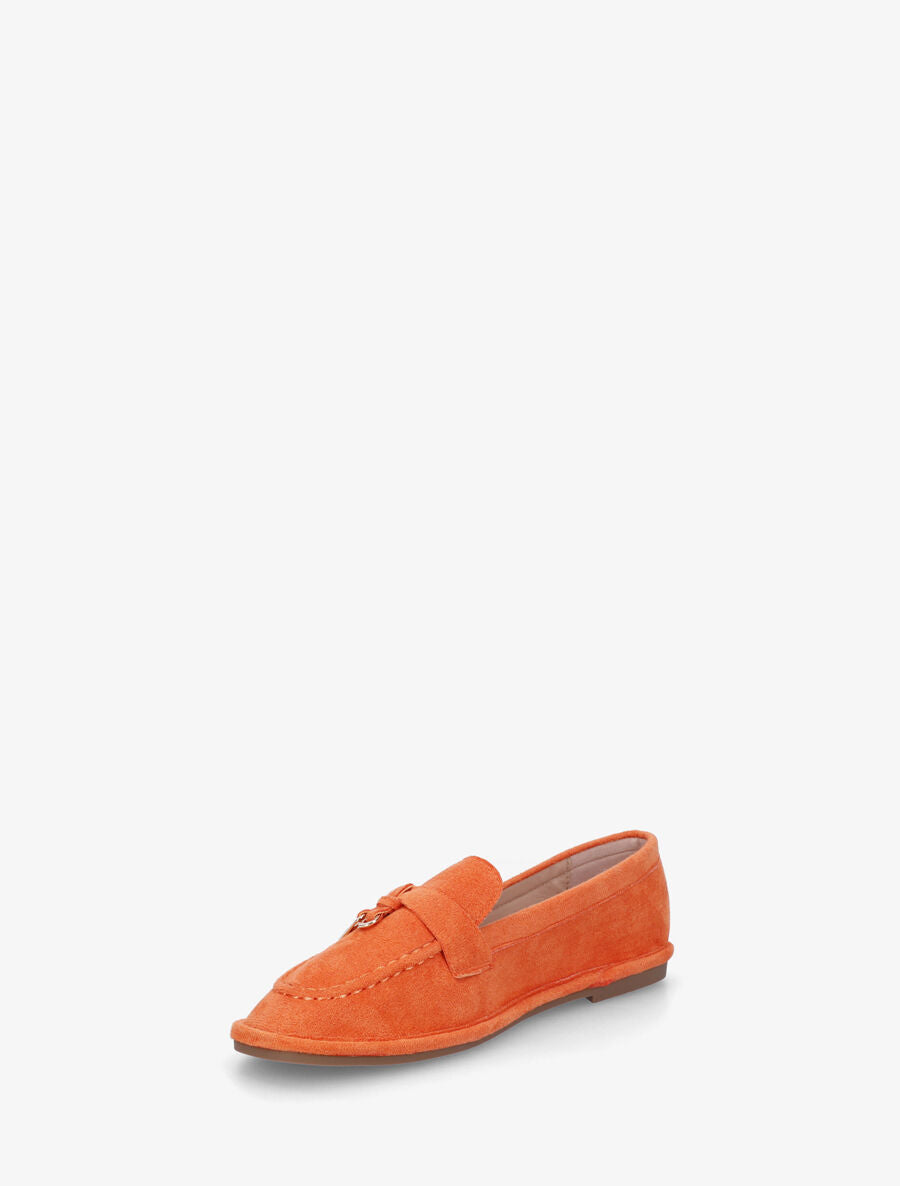 Mocassins en suédine à semelle plate - Orange - 3