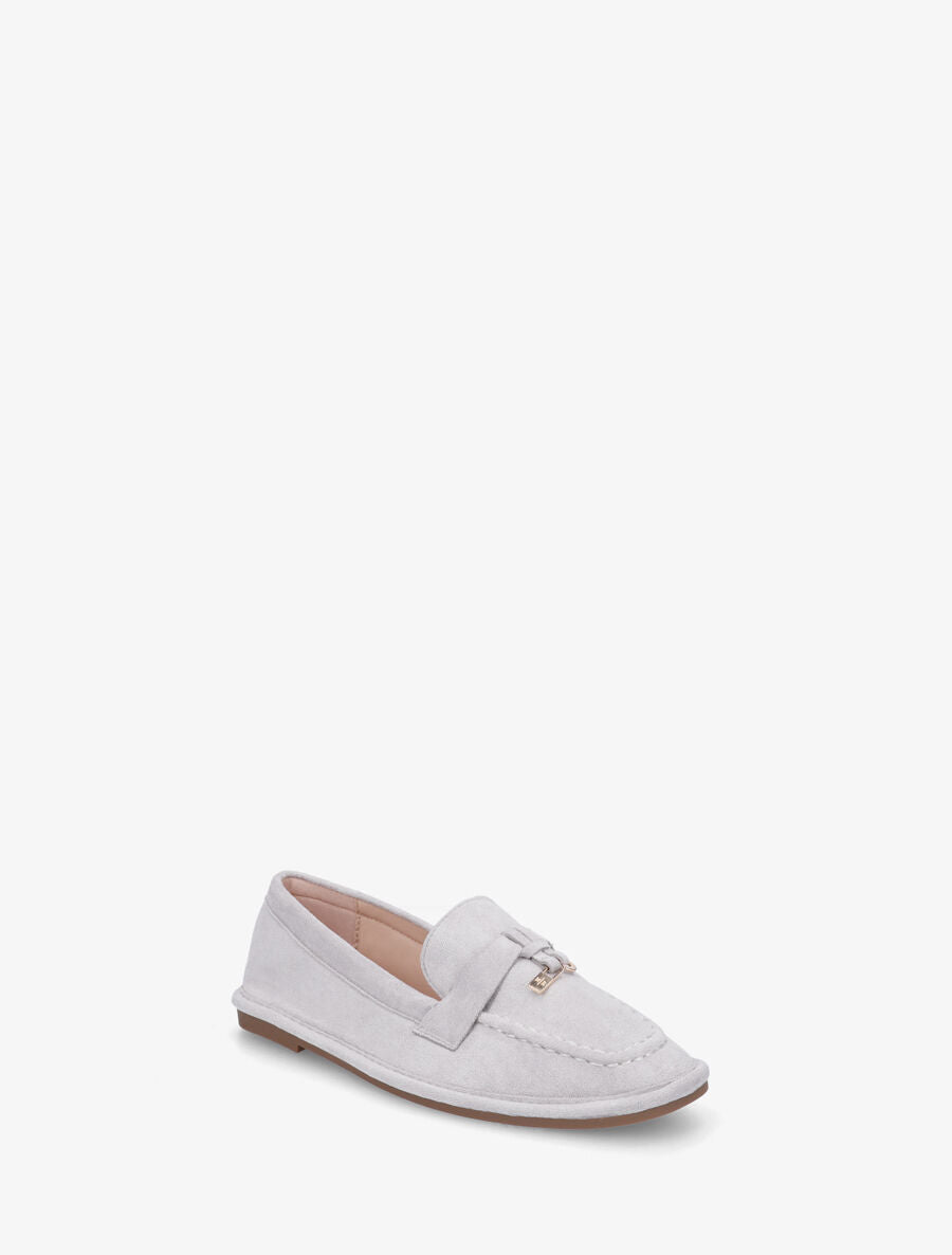 Mocassins en suédine à semelle plate - Gris - 2