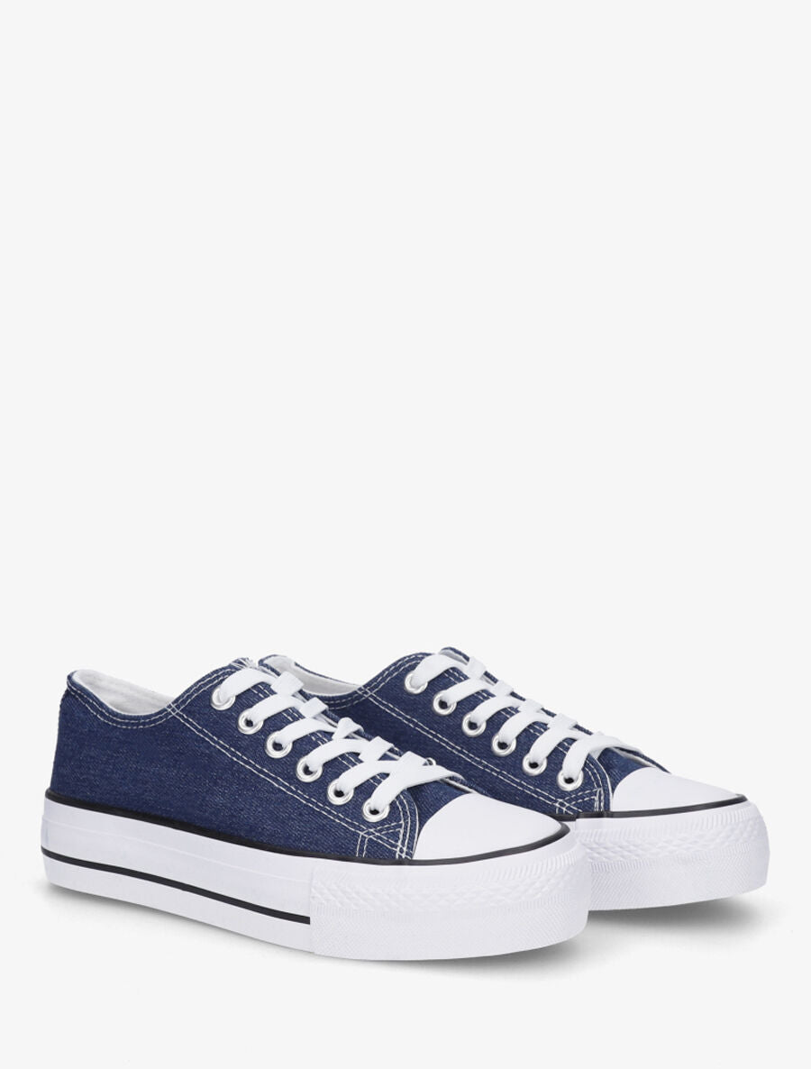 Baskets en toile - Bleu denim - 4