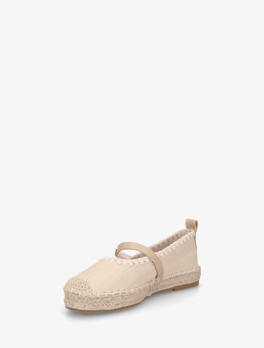 Ballerines style espadrilles effet panier d&