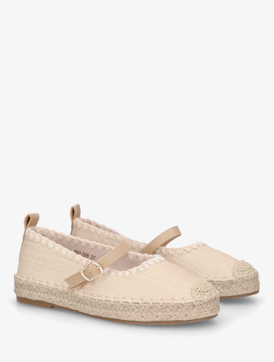 Ballerines style espadrilles effet panier d&